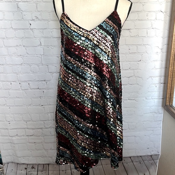 As U Wish Dresses & Skirts - As U Wish | Colorful Sequin Dress | Large